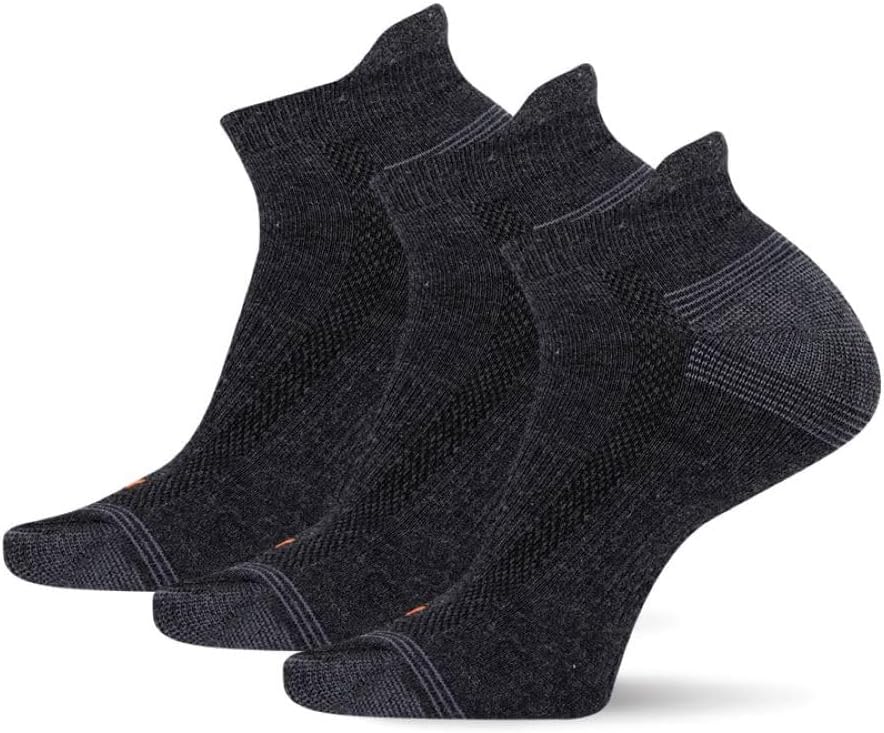 Unisex-Adult Recycled Everyday Half Cushion Low Cut Tab Socks - 3 Pairs - Breathable Hiking